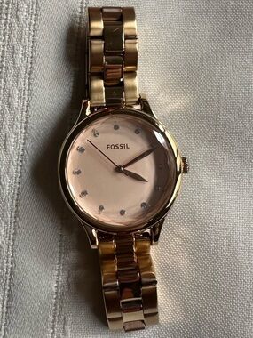Fossil Rose Gold Tone Women's Crystal Dial Bracelet Watch